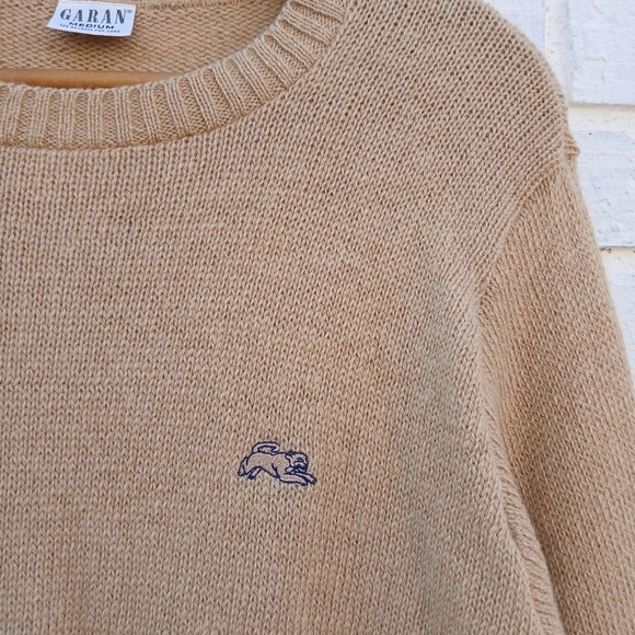 Vintage Garan Sweater Pullover Crewneck Wool Tan - Picture 2 of 5